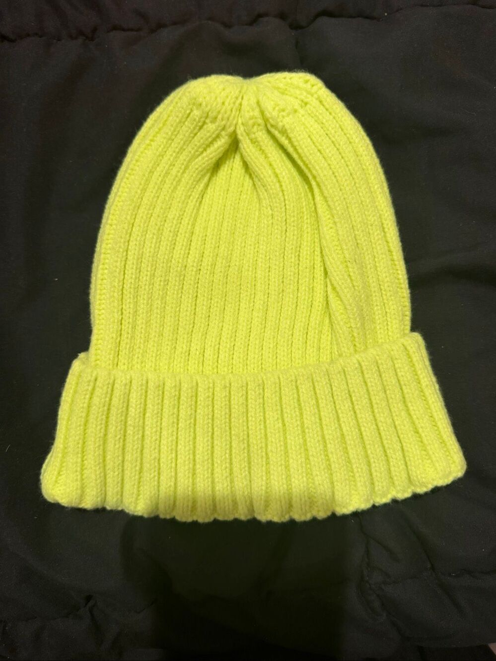 Neon green beanie